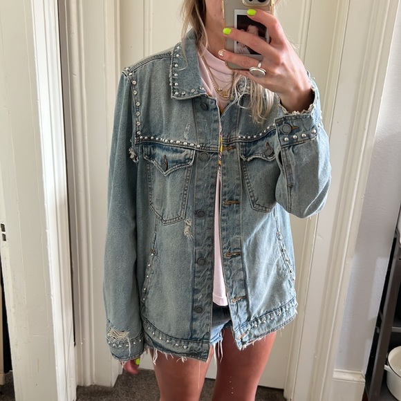 Blank NYC Jackets & Blazers - Blank NYC studded jean jacket, medium